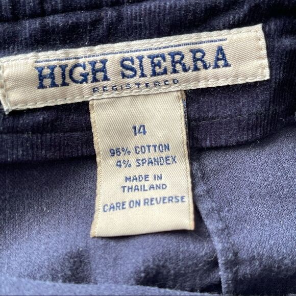 High Sierra Navy Corduroy Mini Skirt Sz 14 - Picture 6 of 9